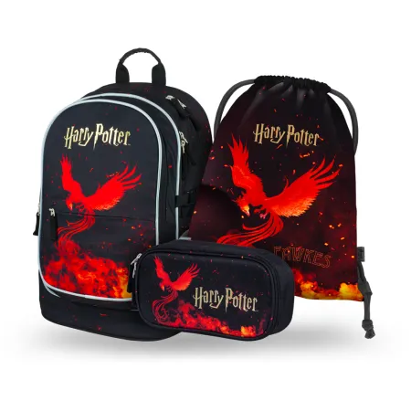 BAAGL SET 3 Core Harry Potter Fénix: batoh, penál, sáček GRS