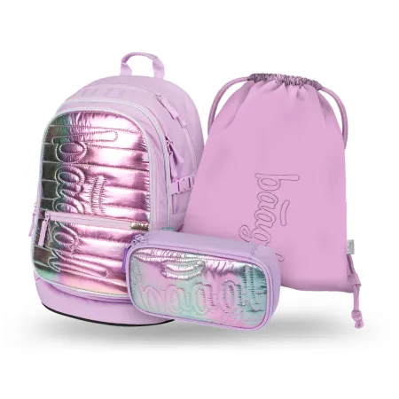 BAAGL SET 3 Core Lavender: batoh, penál, sáček GRS