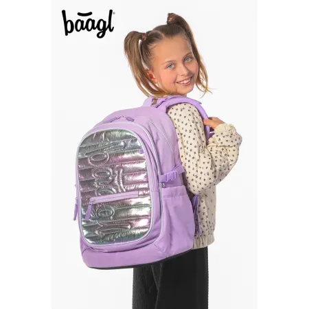 BAAGL SET 3 Core Lavender: batoh, penál, sáček GRS