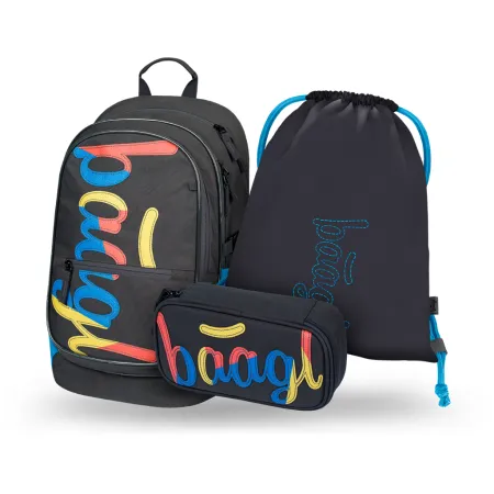 BAAGL SET 3 Core Logo mix: batoh, penál, sáček GRS