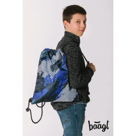 BAAGL SET 3 Core Paintball: batoh, penál, sáček