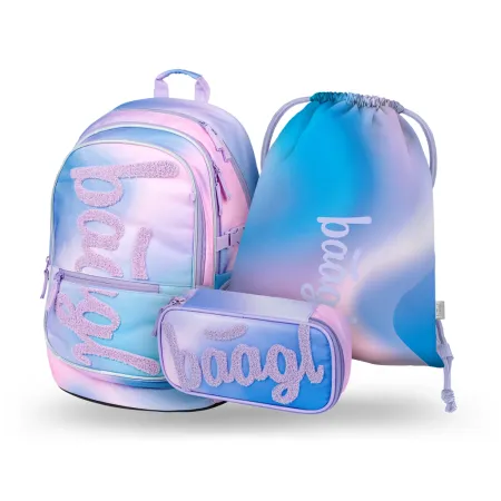 BAAGL SET 3 Core Sky: batoh, penál, sáček GRS