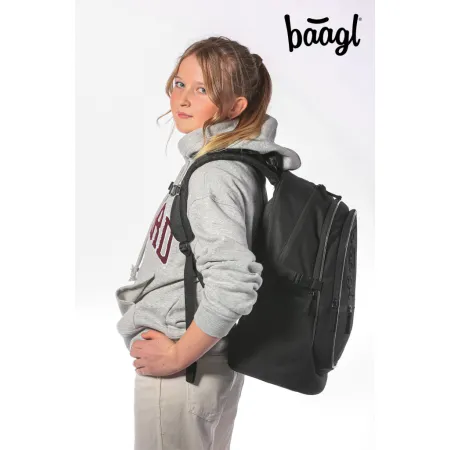BAAGL SET 3 Core Uni černá: batoh, penál, sáček