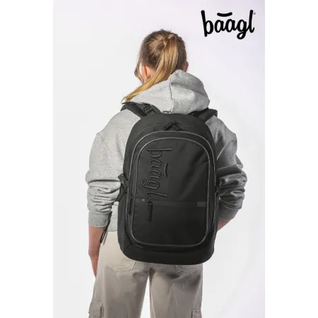 BAAGL SET 3 Core Uni černá: batoh, penál, sáček