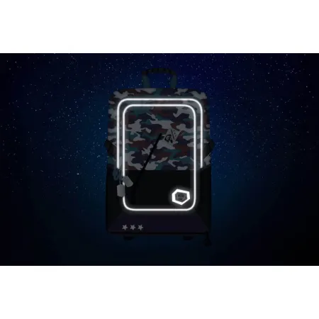 BAAGL SET 3 Cubic Army: batoh, penál, sáček