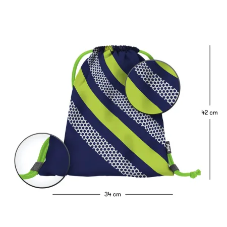 BAAGL SET 3 Cubic Neon: batoh, penál, sáček