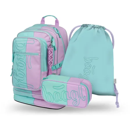 BAAGL SET 3 Cubic Sky: batoh, penál, sáček GRS