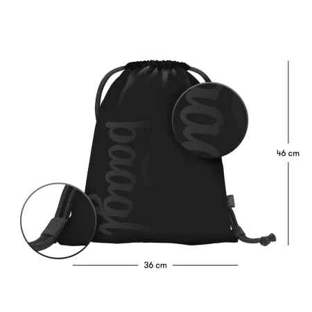 BAAGL SET 3 Cubic Uni černá: batoh, penál, sáček