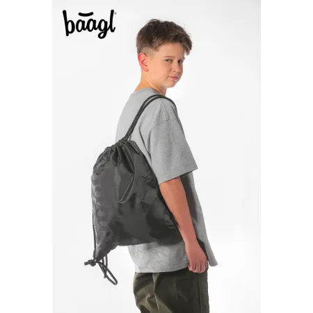 BAAGL SET 3 Cubic Uni černá: batoh, penál, sáček
