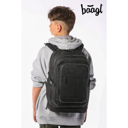 BAAGL SET 3 Cubic Uni černá: batoh, penál, sáček