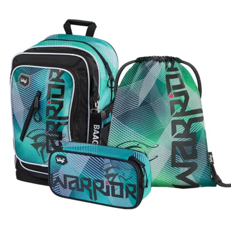 BAAGL SET 3 Cubic Warrior: batoh, penál, sáček