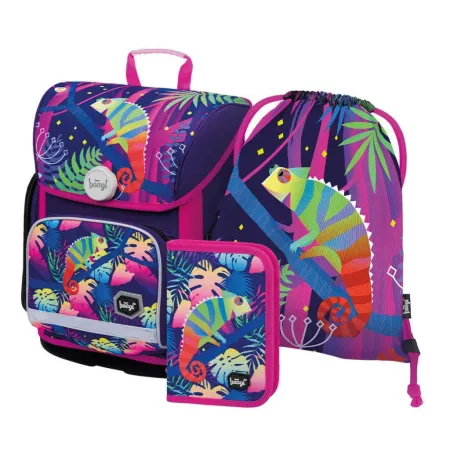 BAAGL SET 3 Ergo Chameleon: aktovka, penál, sáček