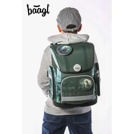 BAAGL SET 3 Ergo Dino: aktovka, penál, sáček