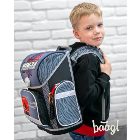 BAAGL SET 3 Ergo Ninja: aktovka, penál, sáček