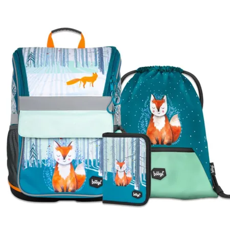BAAGL SET 3 Foxie: aktovka, penál, sáček
