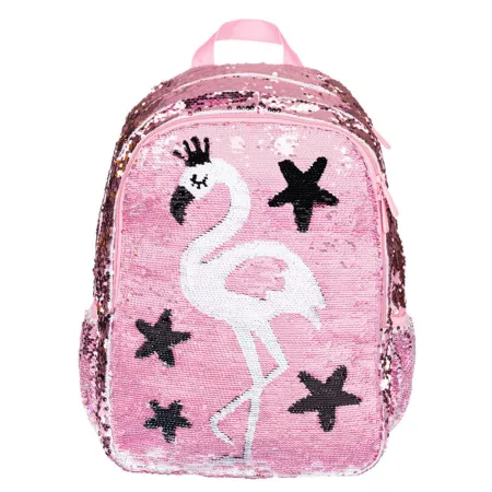 BAAGL SET 3 Fun Plameňák: batoh, penál a silikonové pouzdro