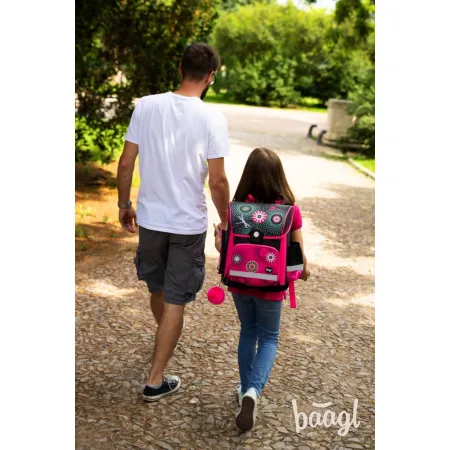 BAAGL SET 3 Květiny: aktovka, penál, sáček