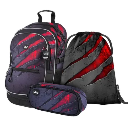 BAAGL SET 3 Láva: batoh, penál, sáček