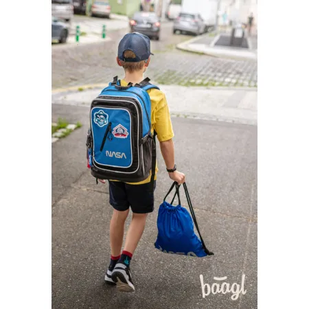 BAAGL SET 3 NASA CUBIC: batoh, penál a sáček
