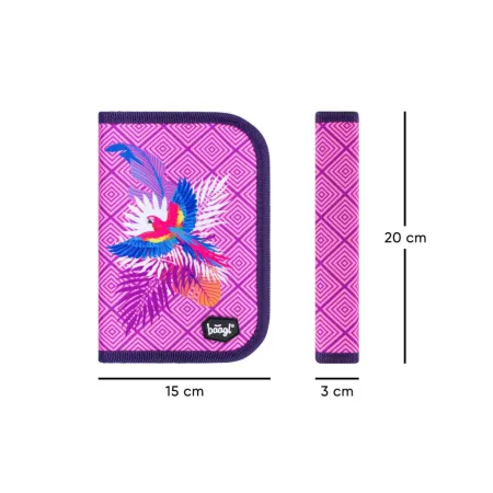 BAAGL SET 3 Papoušek: aktovka, penál, sáček