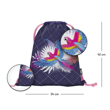 BAAGL SET 3 Papoušek: aktovka, penál, sáček