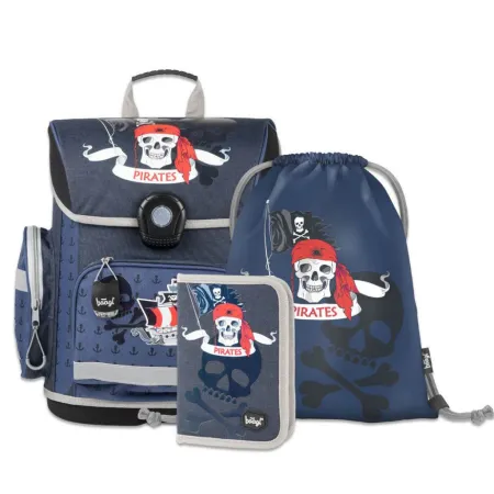 BAAGL SET 3 Piráti: aktovka, penál, sáček