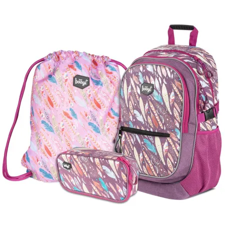 BAAGL SET 3 Pírka: batoh, penál, sáček