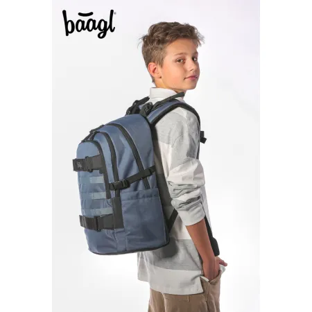 BAAGL SET 3 Skate Dust Blue: batoh, penál, sportovní taška  GRS