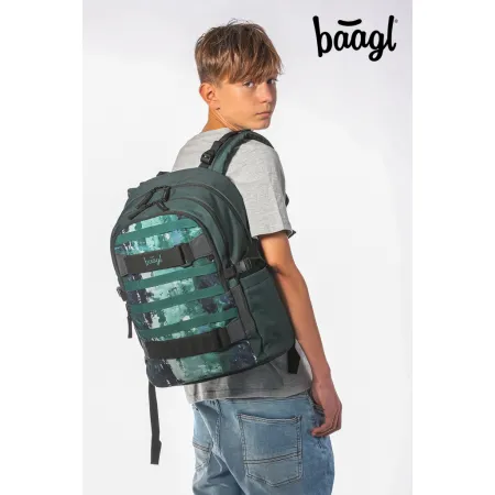 BAAGL SET 3 Skate Forest: batoh, penál, sportovní taška  GRS