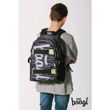 BAAGL SET 3 Skate Grey: batoh, penál, sáček