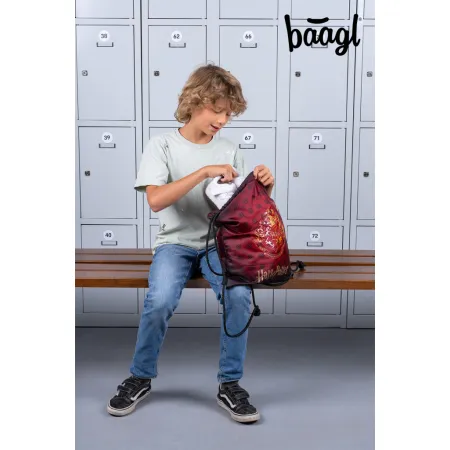 BAAGL SET 3 Skate Harry Potter Bradavice vínový: batoh, penál, sáček GRS