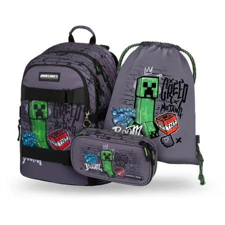 BAAGL SET 3 Skate Minecraft TNT: Batoh, Etue, Sáček