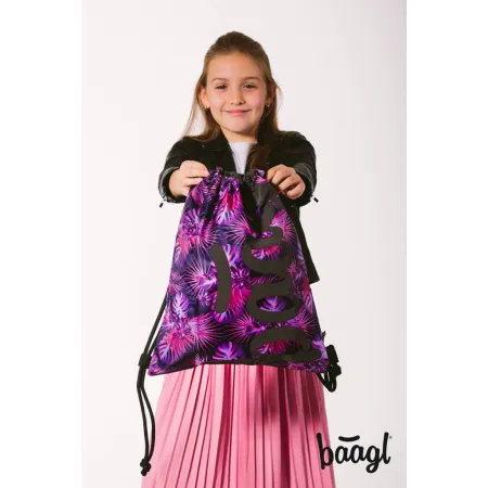 BAAGL SET 3 Skate Violet: batoh, penál a sáček