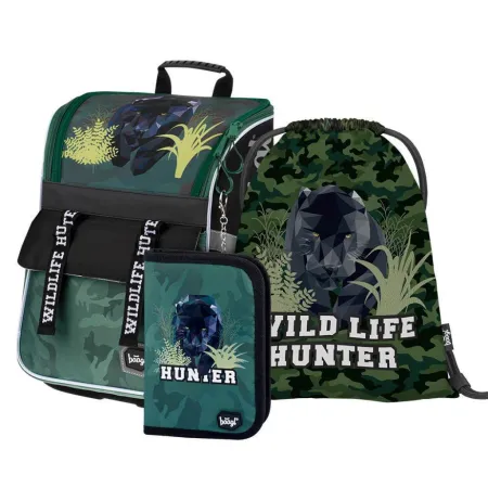 BAAGL SET 3 Zippy Panter: aktovka, penál, sáček