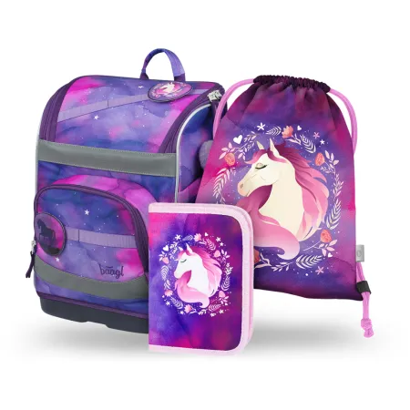 BAAGL SET 3 Zippy plus Kůň: aktovka, penál, sáček