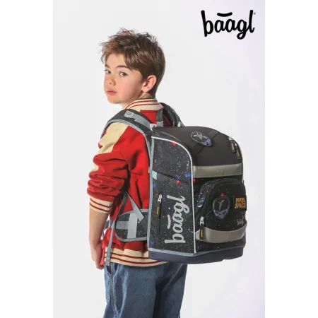 BAAGL SET 3 Zippy plus Pixel Space: aktovka, penál, sáček