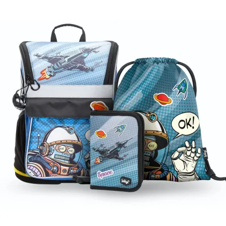 BAAGL SET 3 Zippy Spaceman: aktovka, penál, sáček