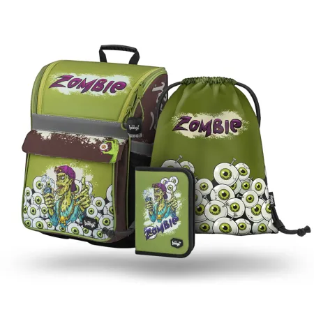 BAAGL SET 3 Zippy Zombie: aktovka, penál, sáček