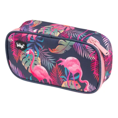 BAAGL SET 4 Flamingo: aktovka, peněženka, penál, sáček