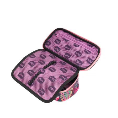 BAAGL SET 4 Flamingo: aktovka, peněženka, penál, sáček