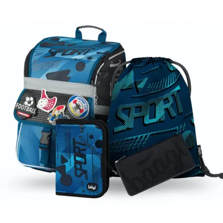 BAAGL SET 4 Zippy Sport: aktovka, penál, sáček, silikonové pouzdro