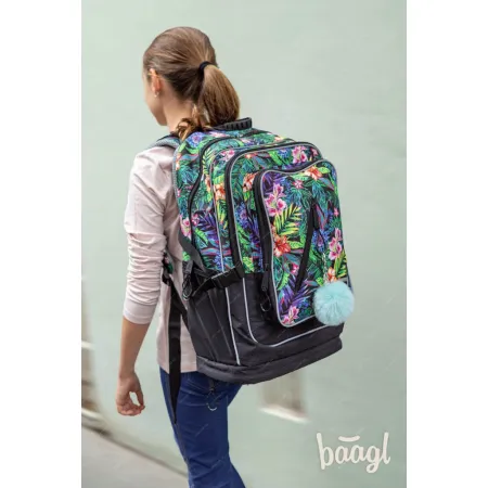 BAAGL SET 5 Cubic Tropical: batoh, penál, sáček, notes, silikonové pouzdro