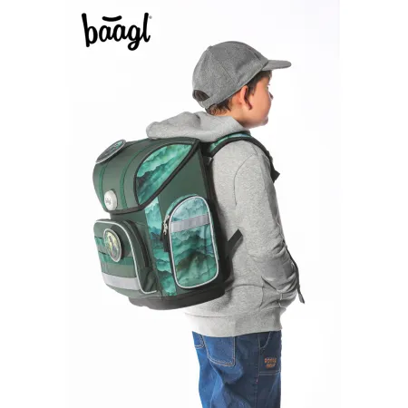 BAAGL SET 5 Ergo Dino: aktovka, penál, sáček, zástěra, peněženka