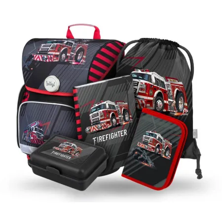 BAAGL SET 5 Ergo Hasiči: aktovka, penál, sáček, desky, box
