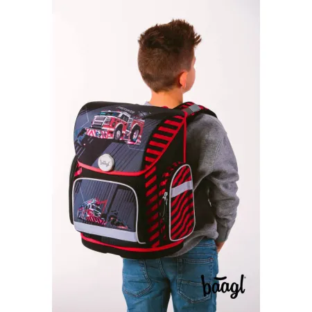 BAAGL SET 5 Ergo Hasiči: aktovka, penál, sáček, desky, box