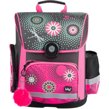 BAAGL SET 5 Květiny: aktovka, penál, sáček, box, desky