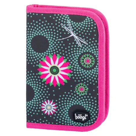 BAAGL SET 5 Květiny: aktovka, penál, sáček, box, desky