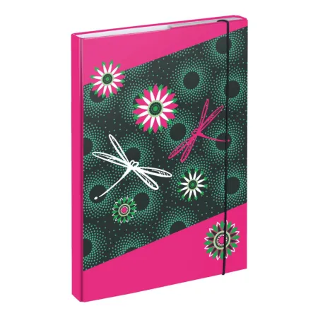 BAAGL SET 5 Květiny: aktovka, penál, sáček, box, desky