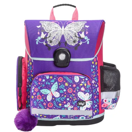 BAAGL SET 5 Motýl: aktovka, penál, sáček, box, desky