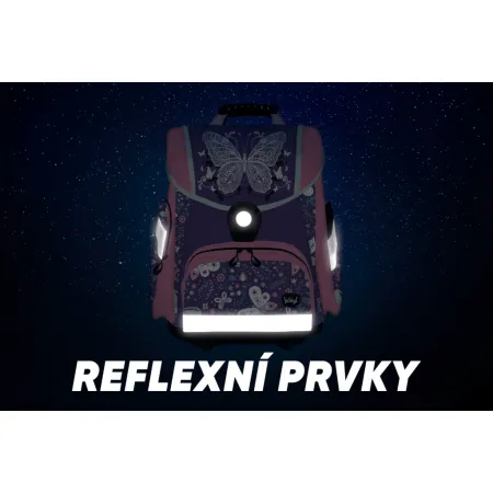 BAAGL SET 5 Motýl: aktovka, penál, sáček, box, desky